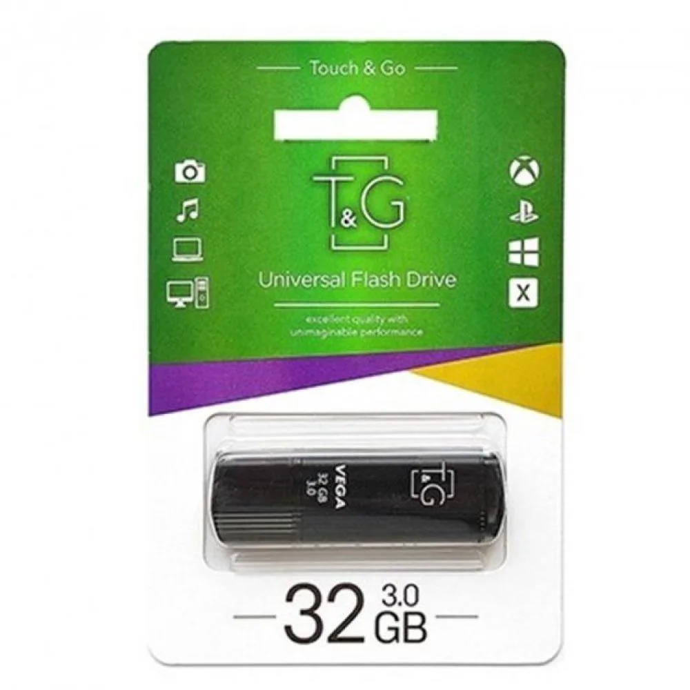 USB флеш-накопичувач 3.0 T&G 32gb Vega 121 Чорний