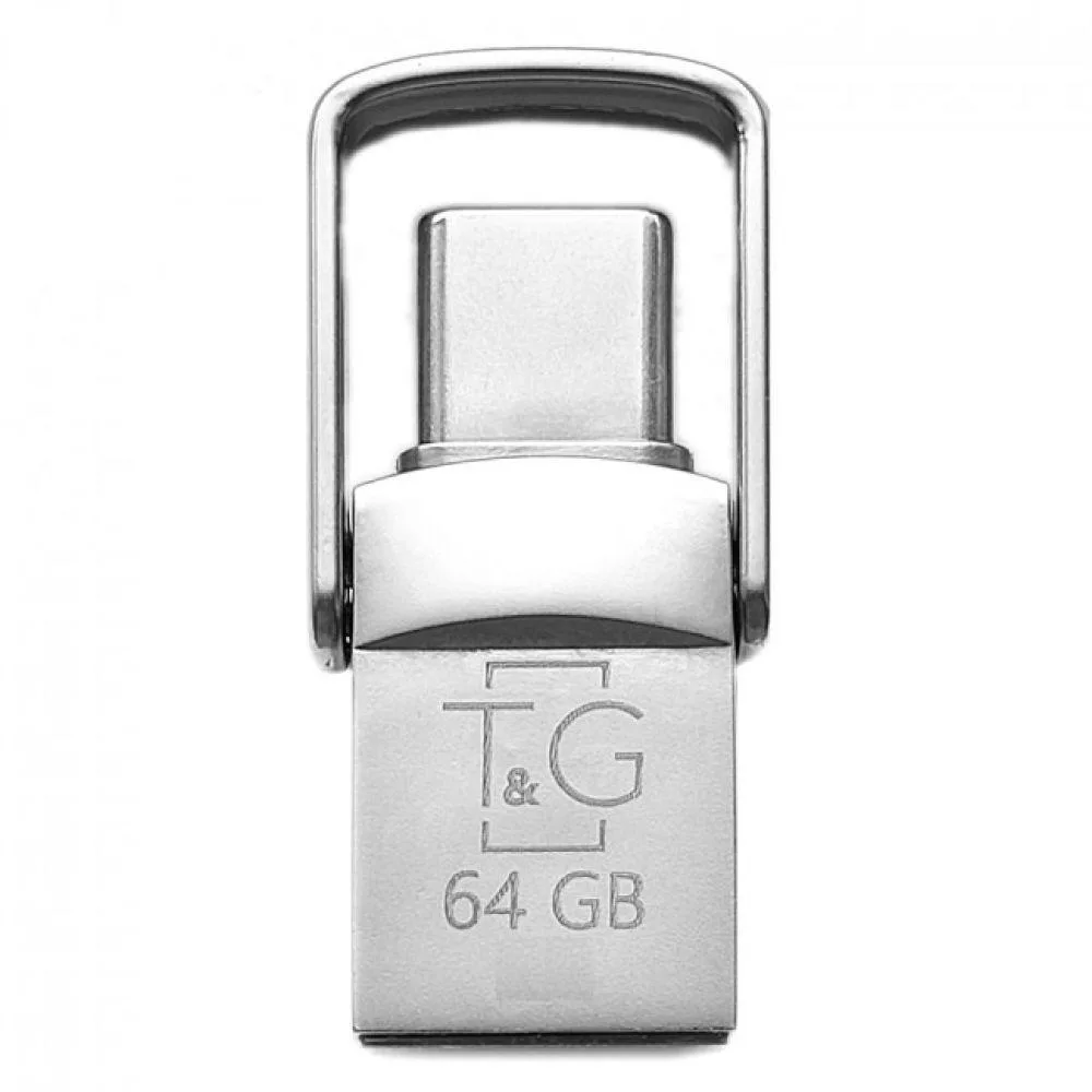 USB OTG флеш-накопичувач -Type C 64GB T&G металева серія 104 Сталевий