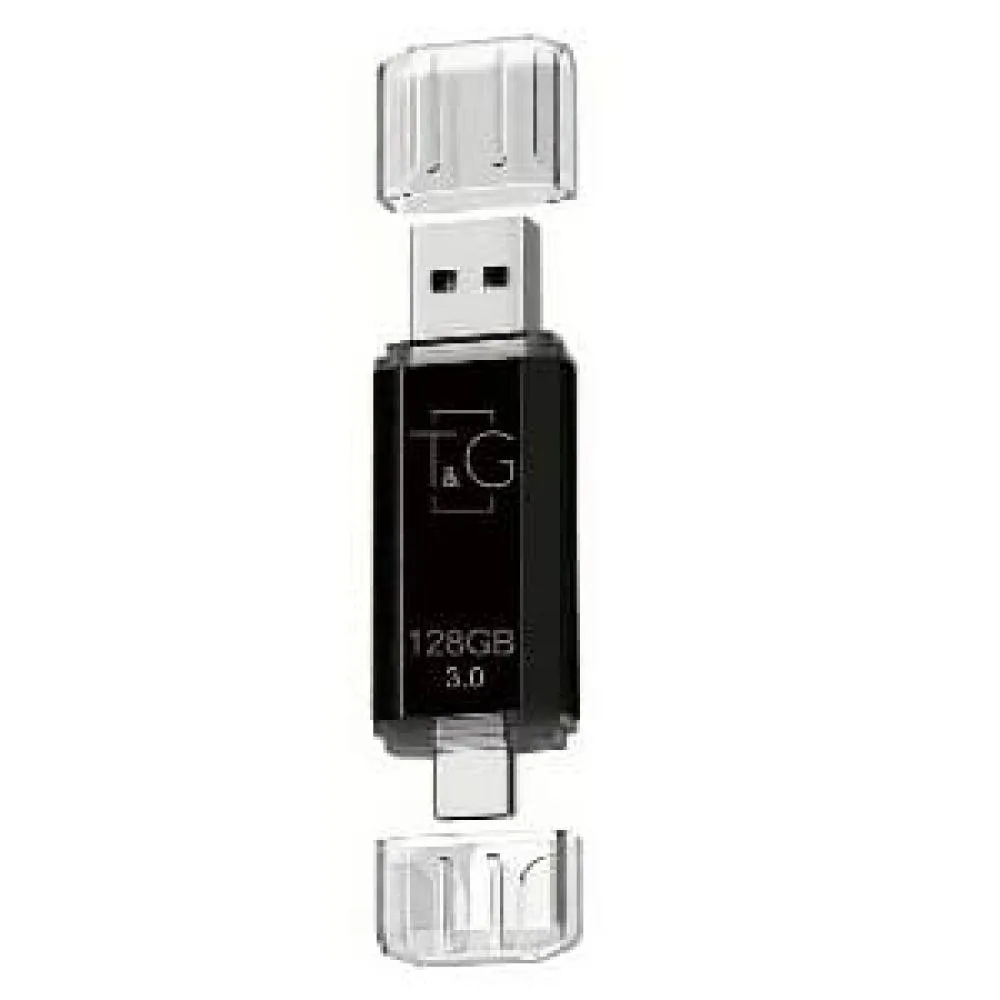 USB Flash Drive 3.0 T&G 128gb USB/Type C 009 Чорний