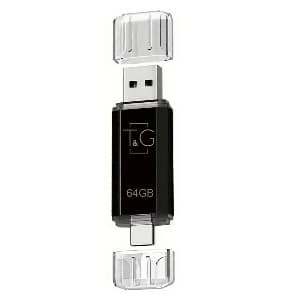 USB Flash Drive T&G 64gb USB/Type C 009 Чорний