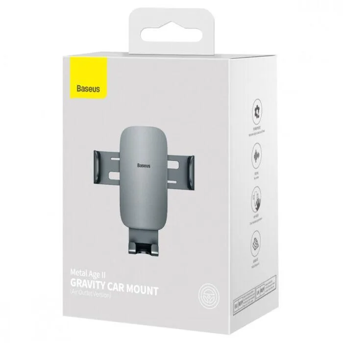 Автотримач Baseus Metal Age 2 Gravity Car Mount (Air Outlet Version) (SUJS000013)