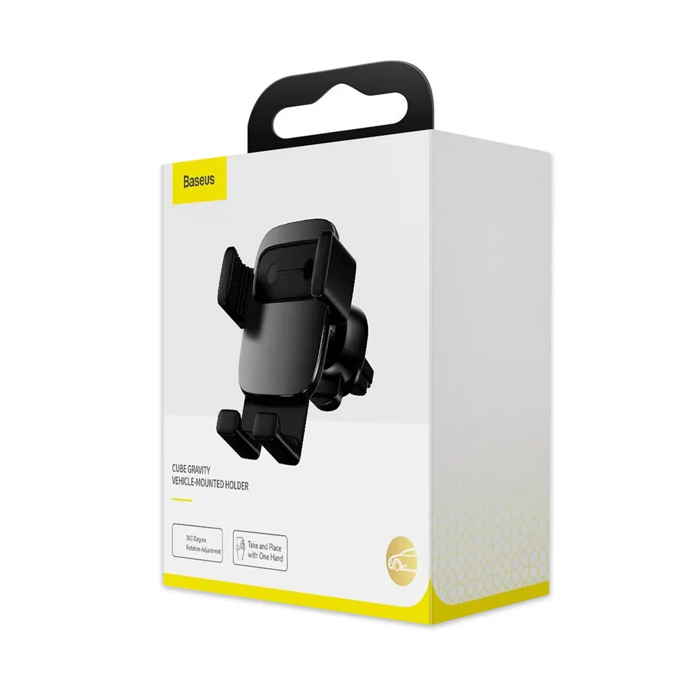 Холдер Baseus Cube Gravity Vehicle-mounted Holder Black