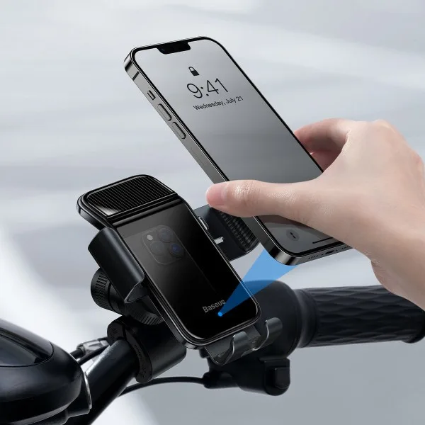 Холдер Baseus Smart Solar Power Wireless Cycling Electric Holder Black