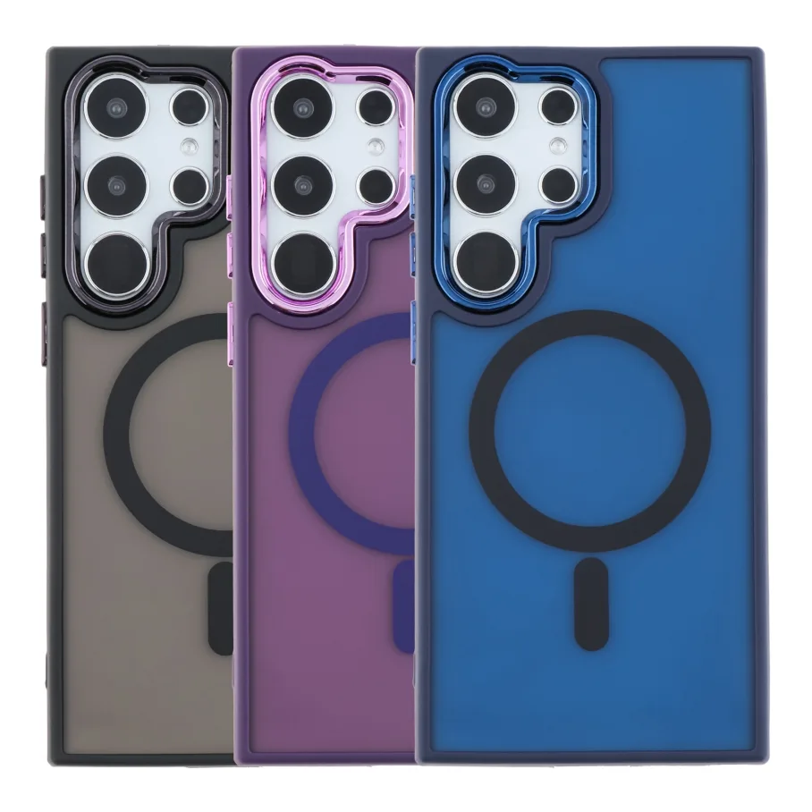 Чохол TPU+PC Space Magnetic Color with Magsafe для Samsung Galaxy S23 Ultra 5G (S918) Dark Blue