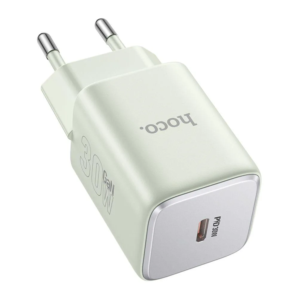 Мережевий Зарядний Пристрій Hoco N43 1USB-C PD/QC 30W GAN Колір Чорний
