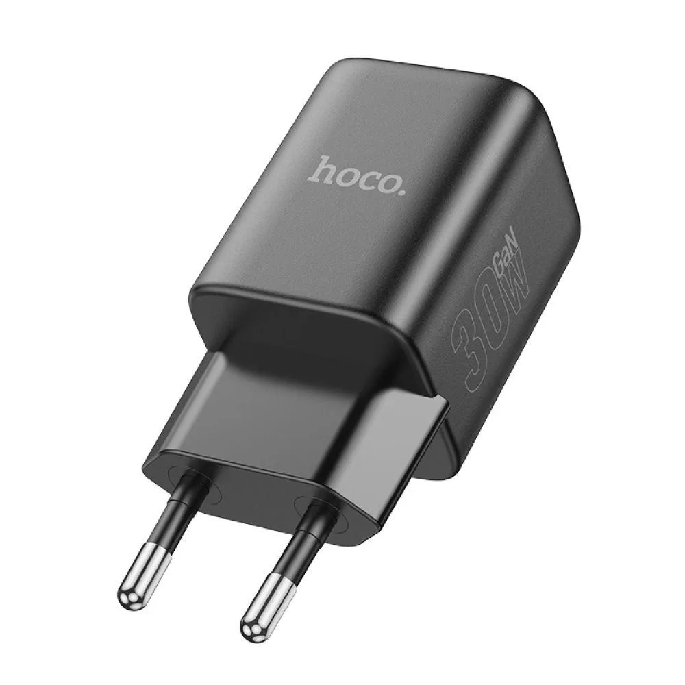 Мережевий Зарядний Пристрій Hoco N43 1USB-C PD/QC 30W GAN Колір Чорний