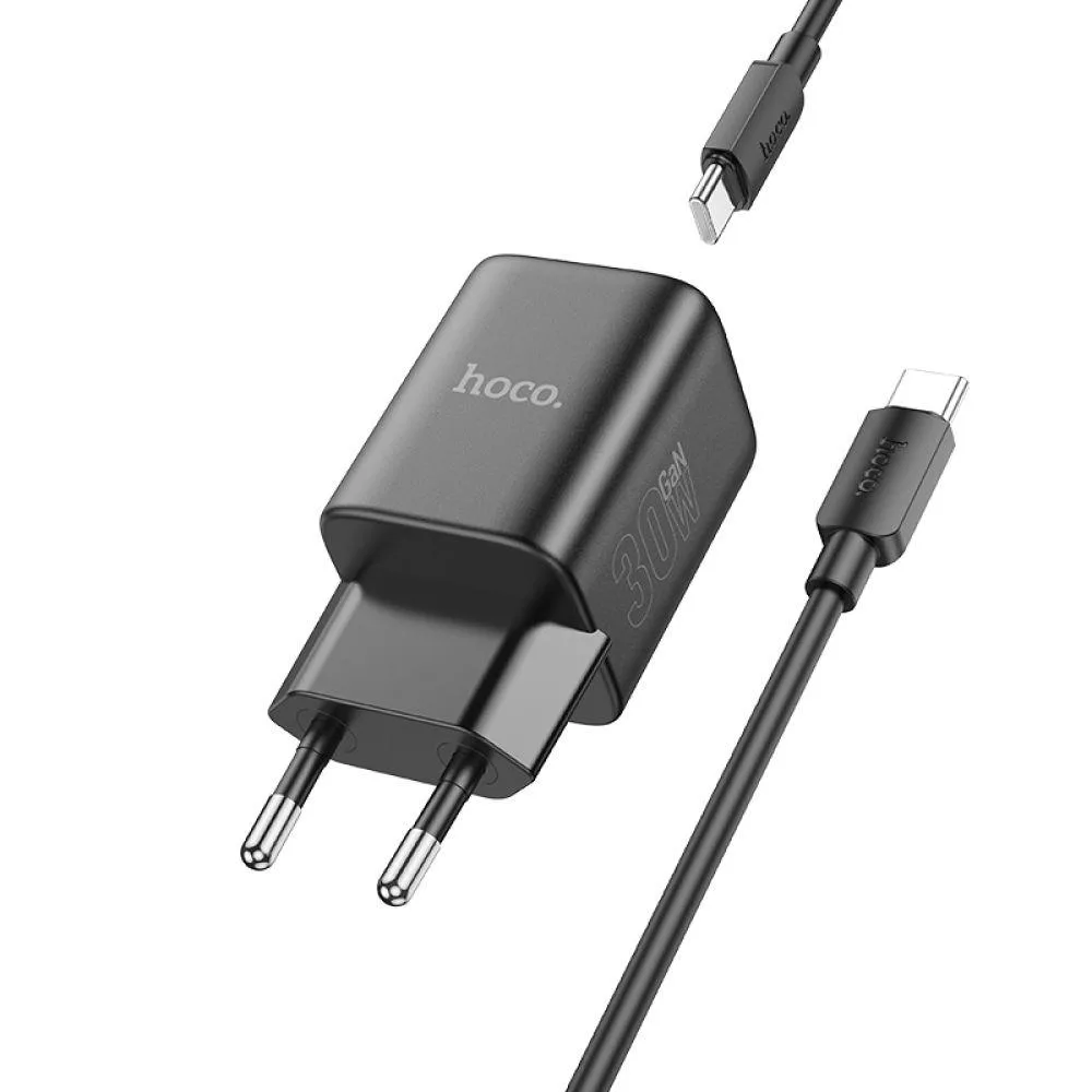 Мережевий Зарядний Пристрій Hoco N43 1USB-C PD/QC 30W GAN Type-C to Type-C Колір Зелений