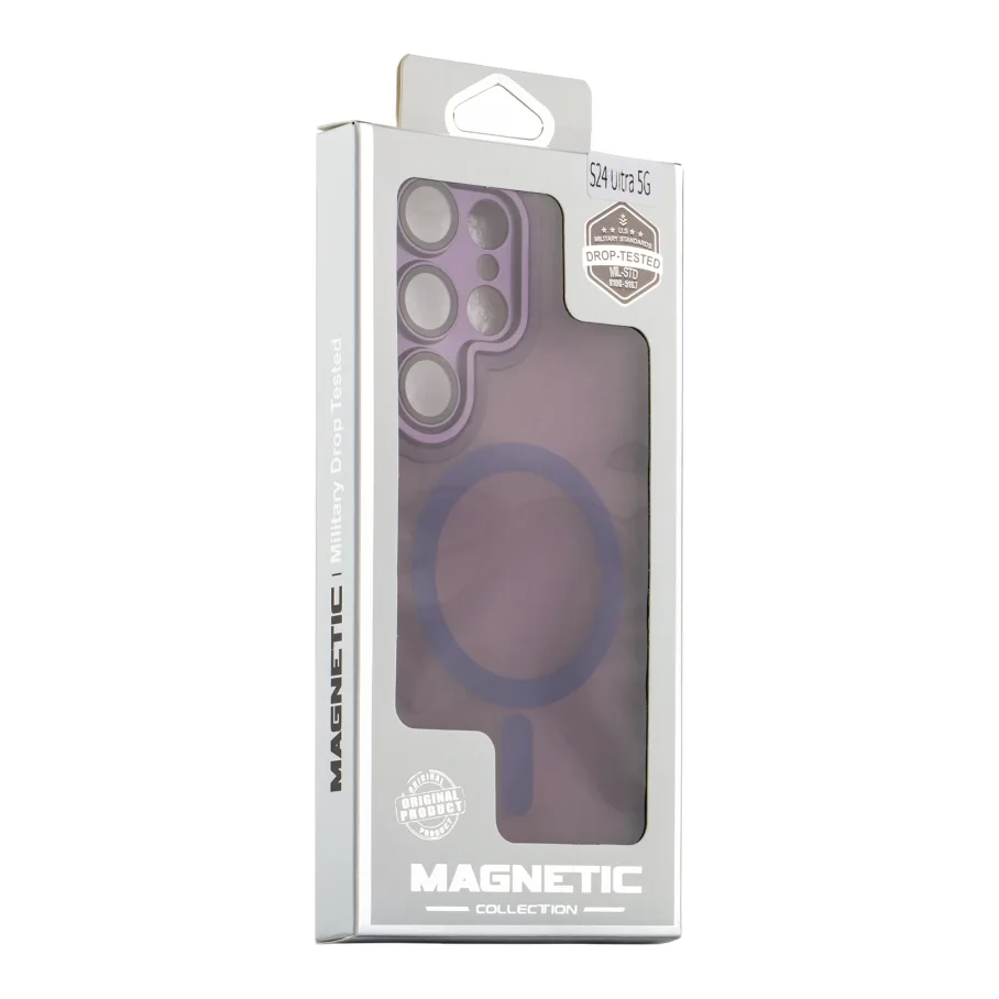Чохол TPU+PC Magnetic Matte Camera Lens with Magsafe для Samsung Galaxy S23 FE 5G (S711) Dark Purple