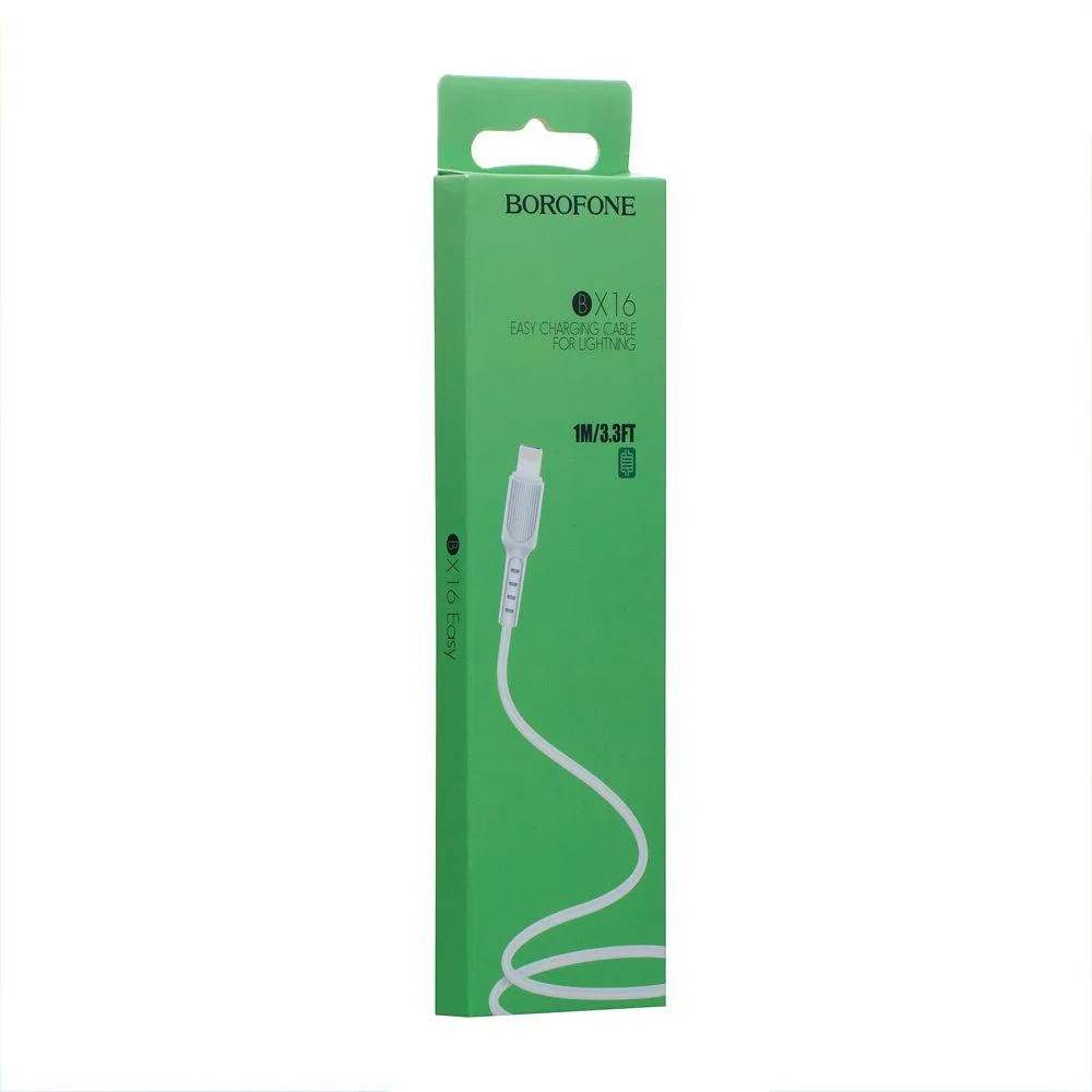 Кабель USB Borofone BX16 Lightning Білий