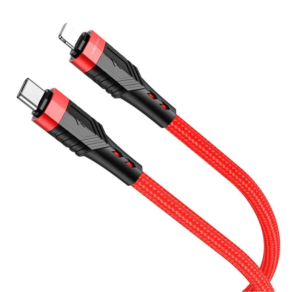 Кабель USB Borofone BU35 PD Type-C to Lightning 1,2m Чорний