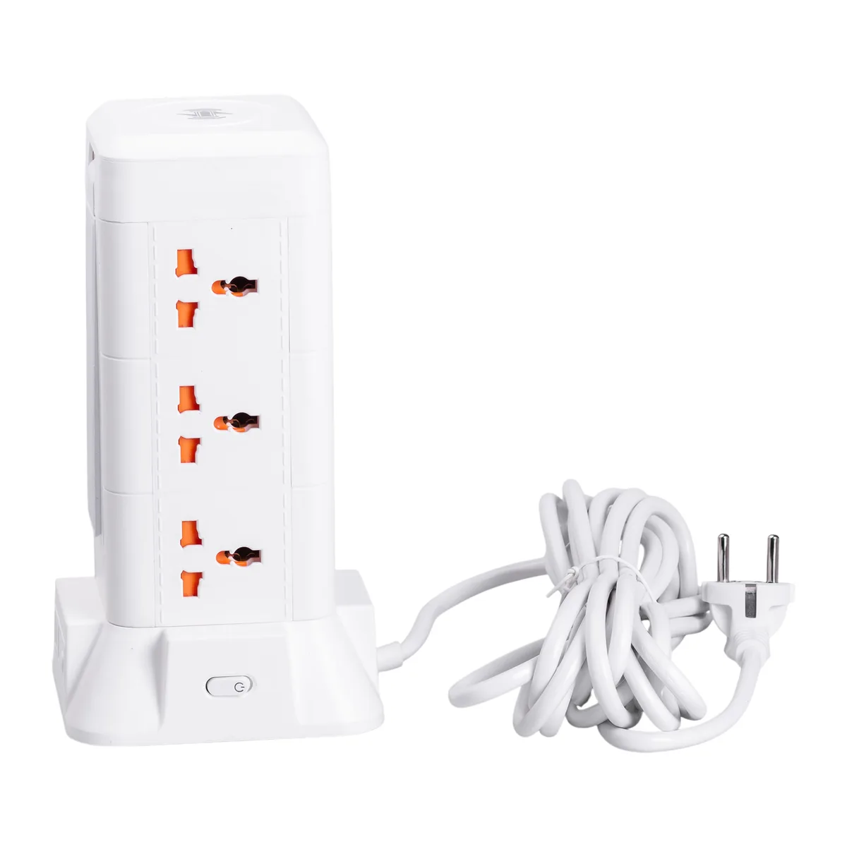 Мережевий фільтр подовжувач 4.8 м з лампою на 9 універсальних розеток з 2 USB, 1 Type-C, бездротова зарядка HP-5-7MF