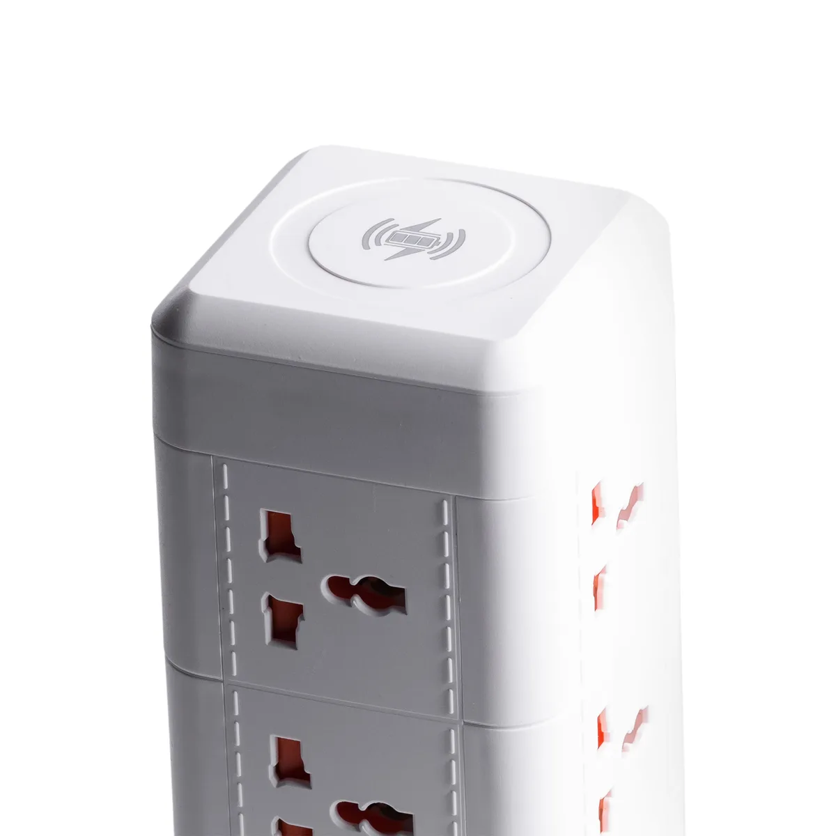 Мережевий фільтр подовжувач 4.8 м з лампою на 9 універсальних розеток з 2 USB, 1 Type-C, бездротова зарядка HP-5-7MF
