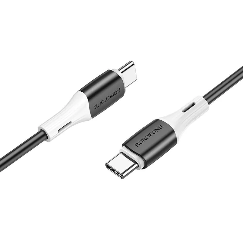 Кабель USB Borofone BX79 60W (20V/3A) Silicone Type-C to Type-C Колір Білий