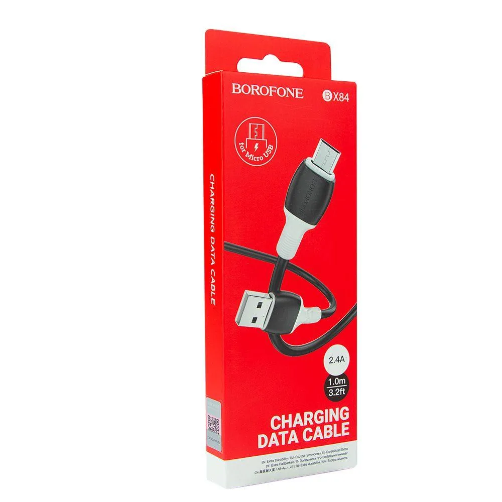 Кабель USB Borofone BX84 Micro 2.4A Колір Білий