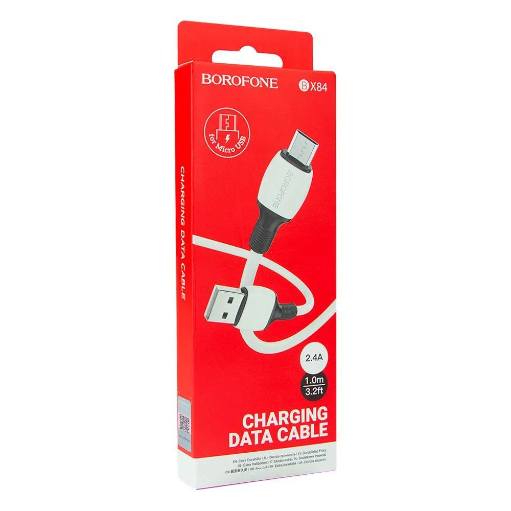 Кабель USB Borofone BX84 Micro 2.4A Колір Білий