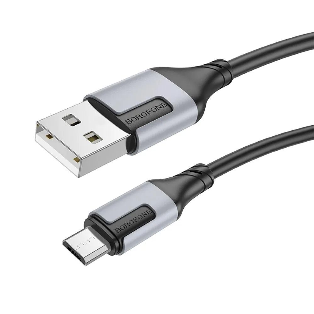 Кабель USB Borofone BX101 Creator Micro 2.4A Бiлий