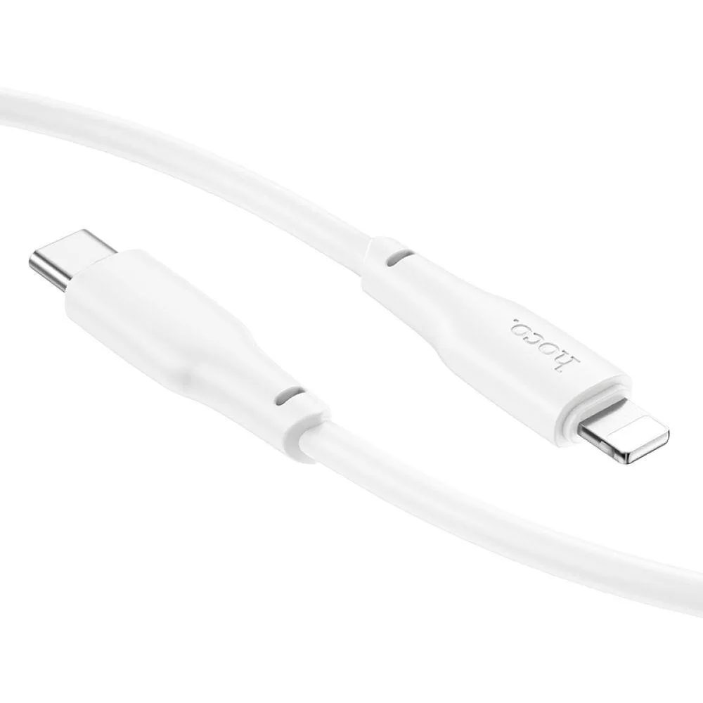 Кабель USB Hoco X93 Force PD20W Type-C to Lightning 2M Бiлий