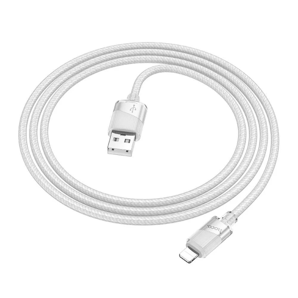 Кабель USB Hoco U132 Lightning 2.4A 1.2m Колір Блакитний