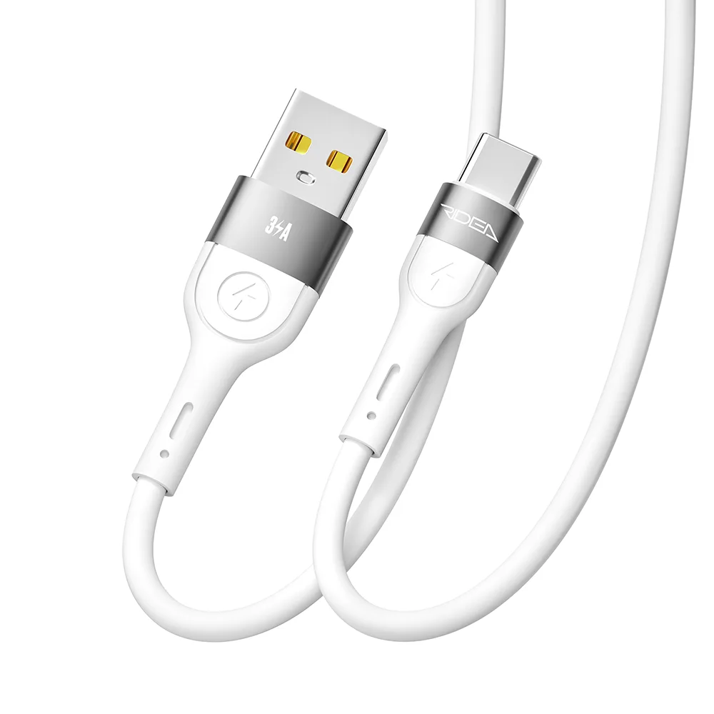 Кабель USB Ridea RC-XS51 X-Silicone Type-C 3A 1.2m Бiлий