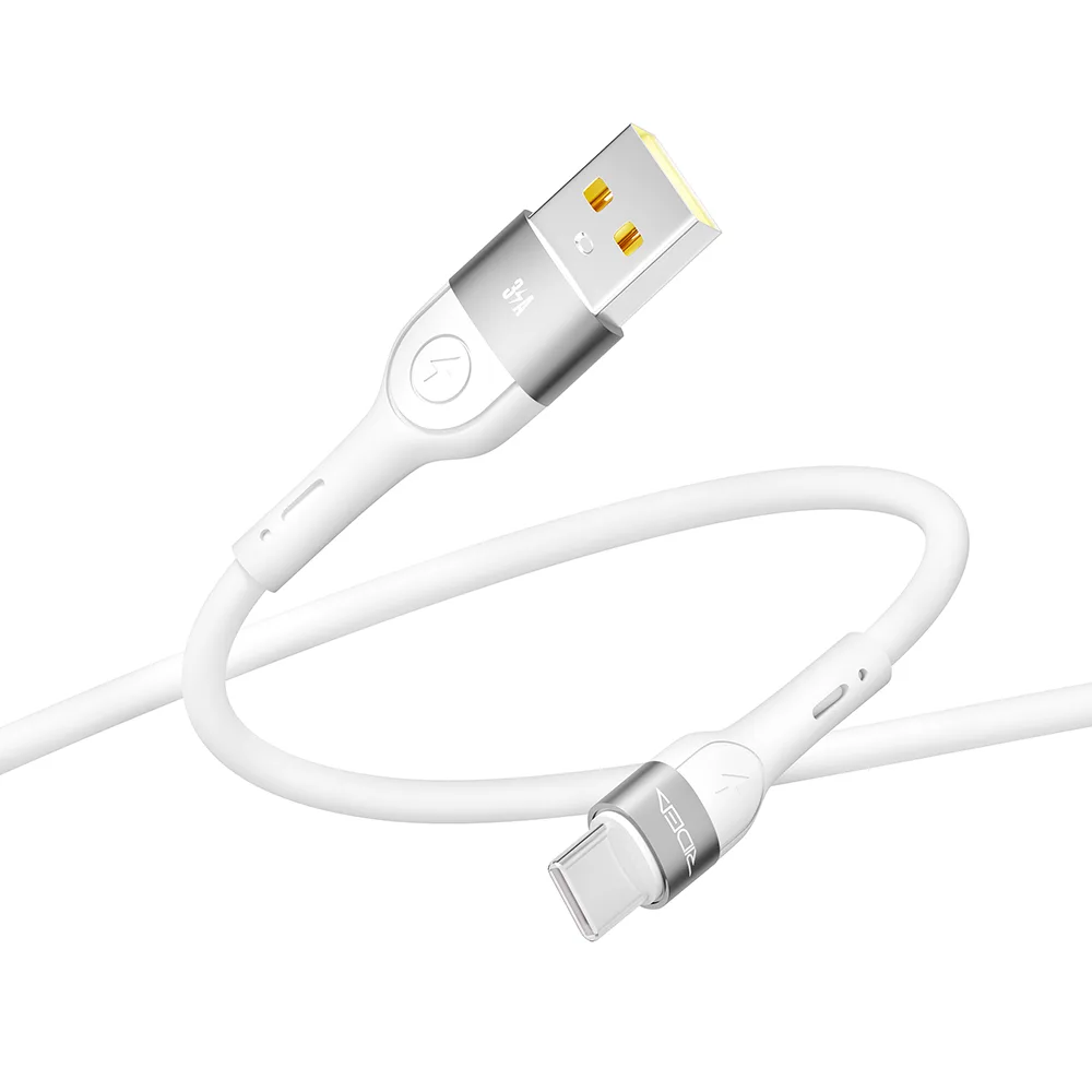 Кабель USB Ridea RC-XS51 X-Silicone Type-C 3A 1.2m Бiлий