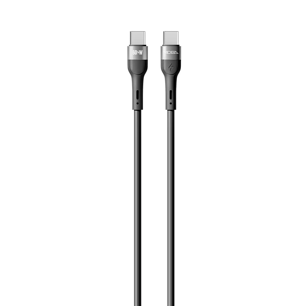 Кабель USB Ridea RC-XS51 X-Silicone Type-C to Type-C 60W 1.2m Чорний