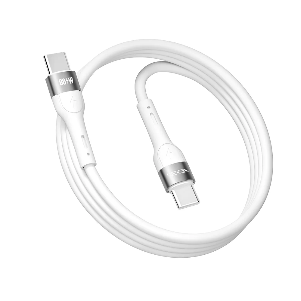 Кабель USB Ridea RC-XS51 X-Silicone Type-C to Type-C 60W 1.2m Чорний