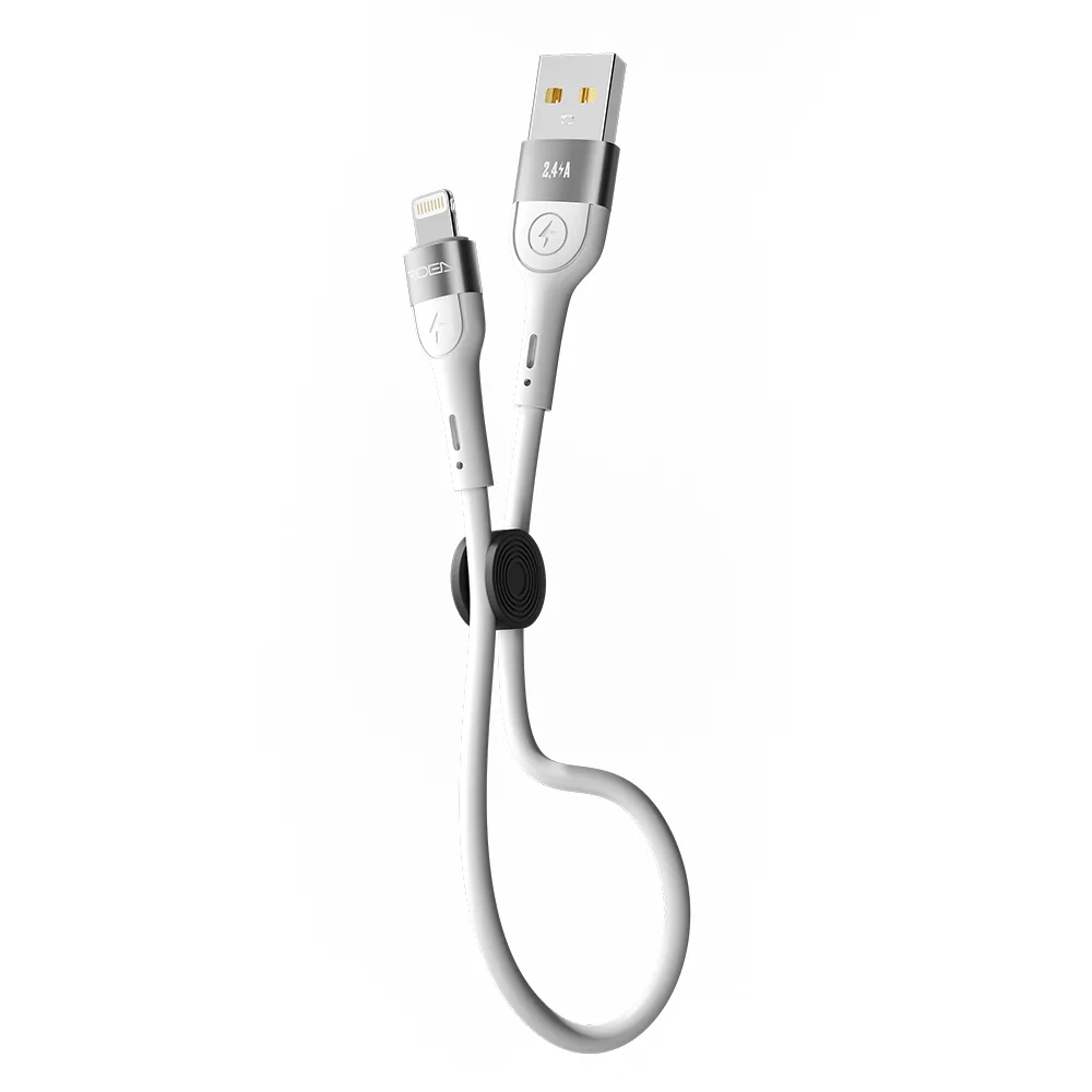 Кабель USB Ridea RC-XS51 X-Silicone Lightning 12W 0.25m Бiлий