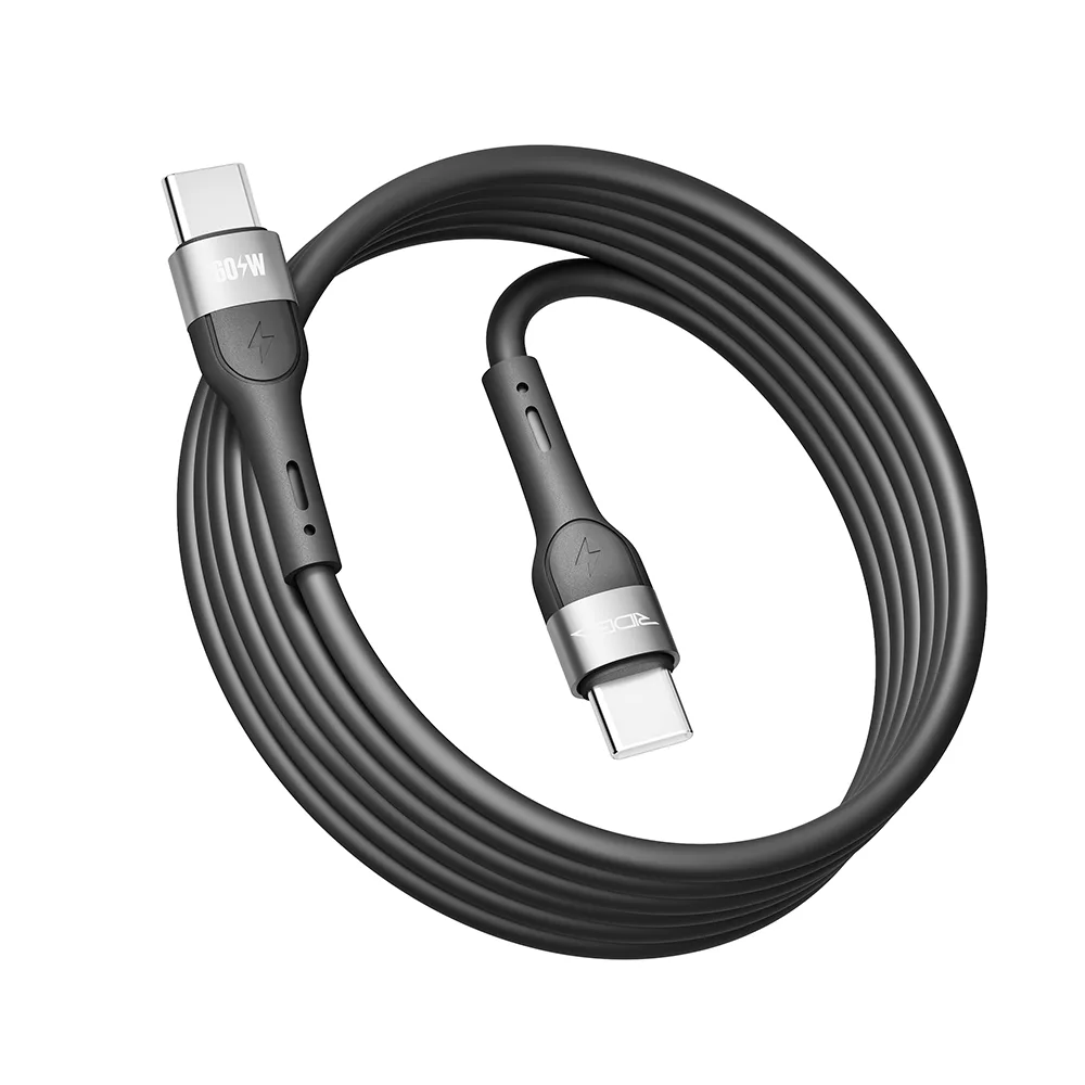 Кабель USB Ridea RC-XS51 X-Silicone Type-C to Type-C 60W 2m Чорний