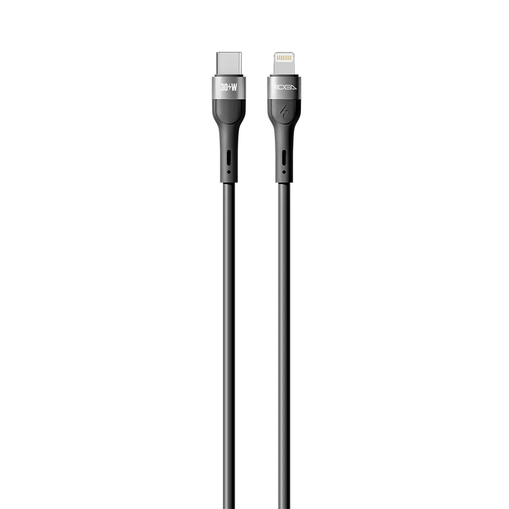 Кабель USB Ridea RC-XS51 X-Silicone Type-C to Lightning 30W 2m Чорний