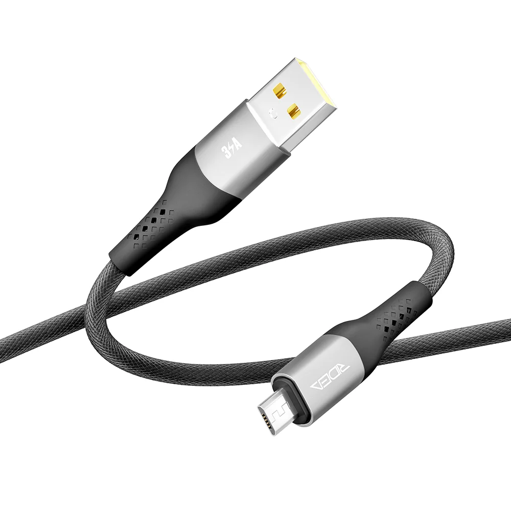 Кабель USB Ridea RC-US42 UltraStrong MicroUSB 3A 1.2m Чорний