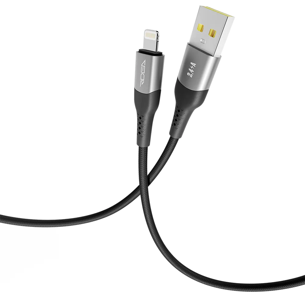 Кабель USB Ridea RC-US42 UltraStrong Lightning 12W 1.2m Чорний