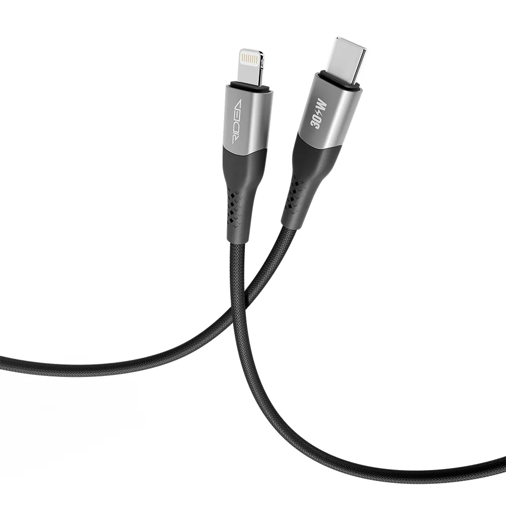 Кабель USB Ridea RC-US42 UltraStrong Type-C to Lightning 30W 1.2m Бiлий