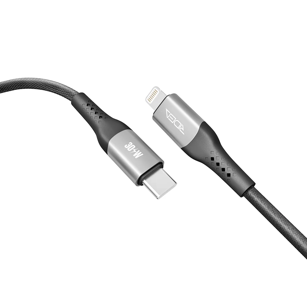Кабель USB Ridea RC-US42 UltraStrong Type-C to Lightning 30W 1.2m Бiлий