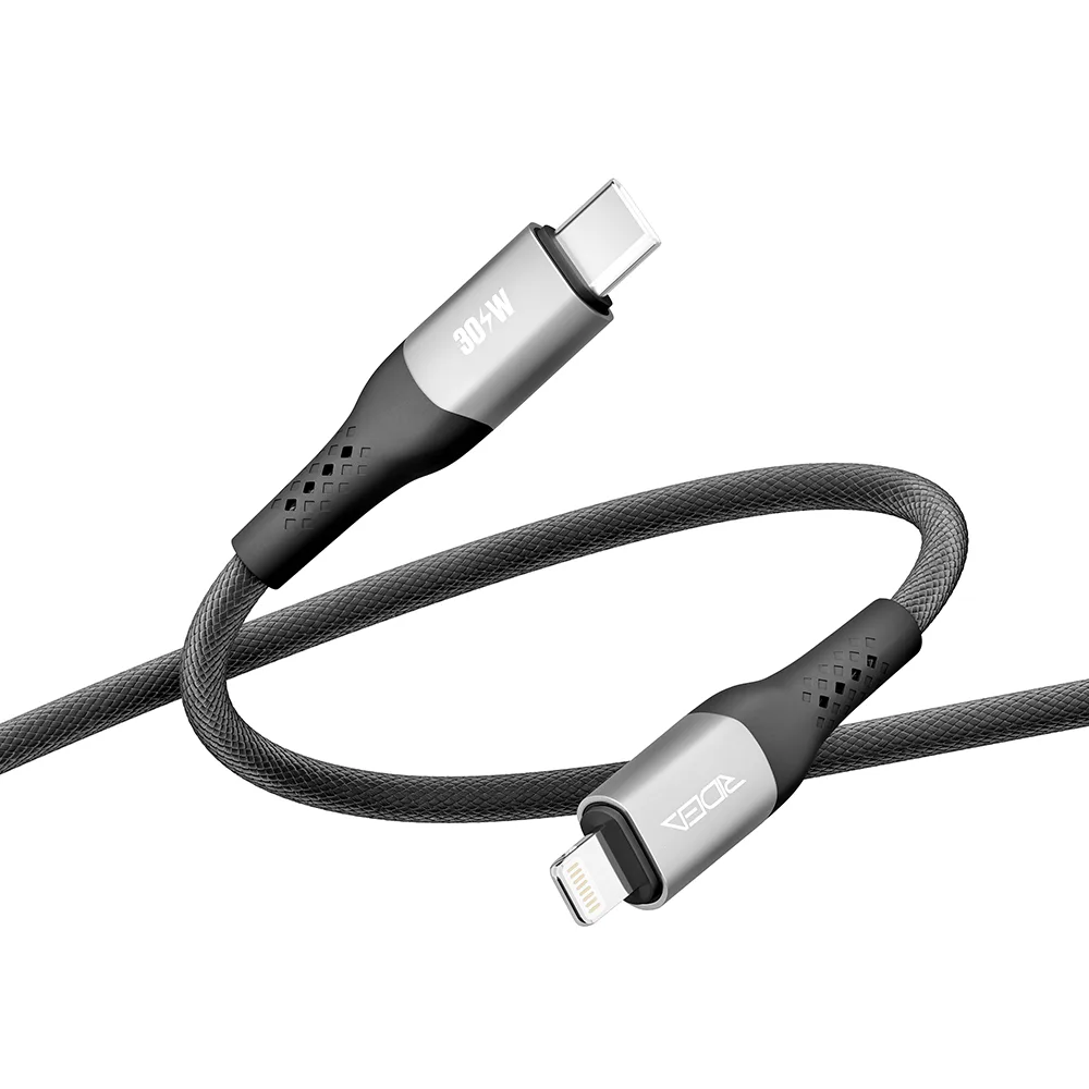 Кабель USB Ridea RC-US42 UltraStrong Type-C to Lightning 30W 2m Чорний