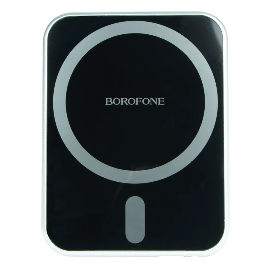 Автотримач Borofone BH43 Xperience Magnetic Wireless 15W Чорно-Сталевий