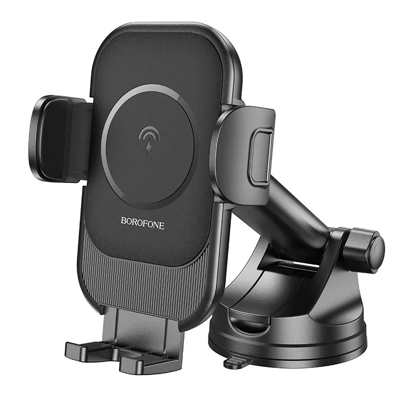 Автотримач Borofone BH203 Blue Charm Wireless 15W Чорний
