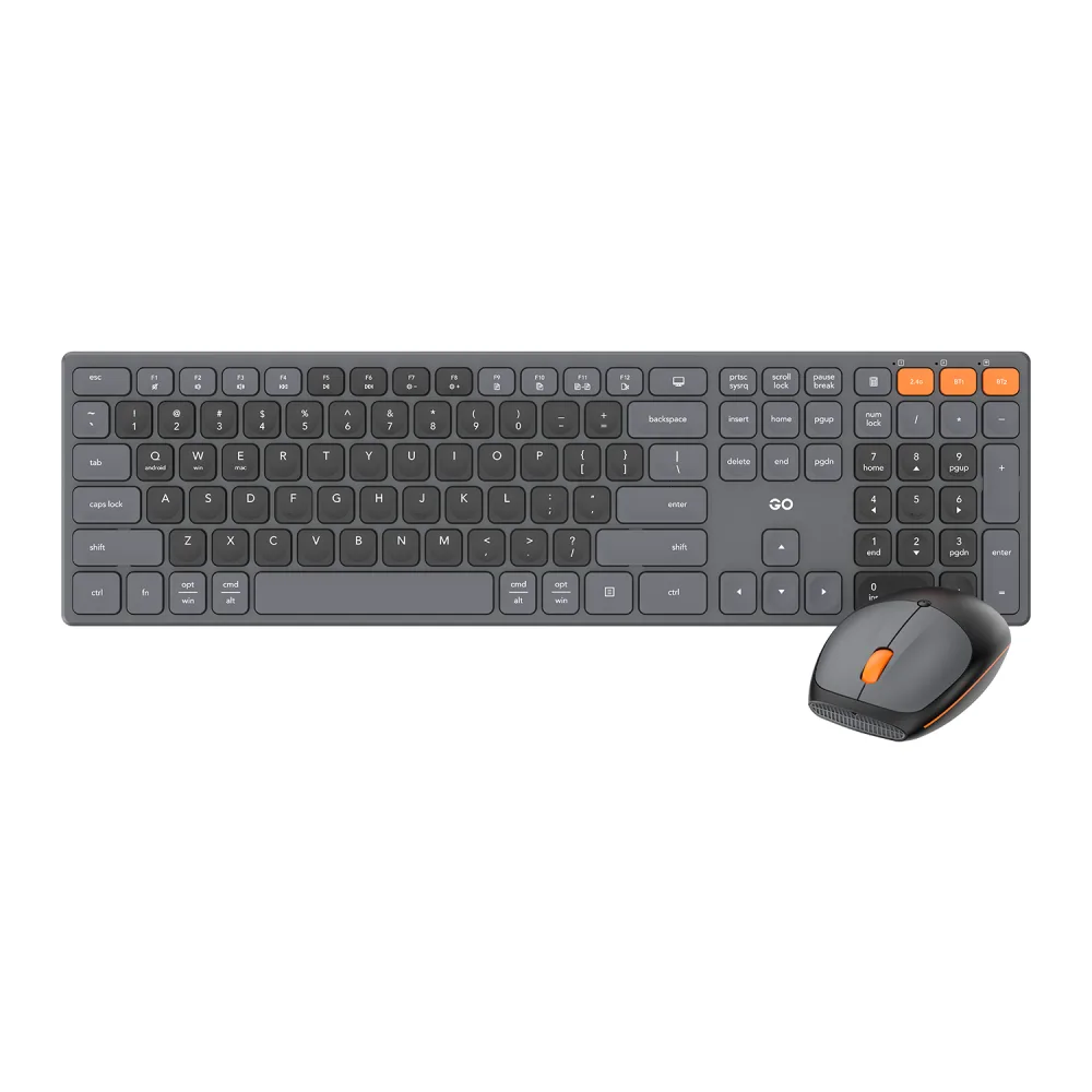 Бездротова Клавіатура і Миша FANTECH Go WK895 Silent Click Чорний