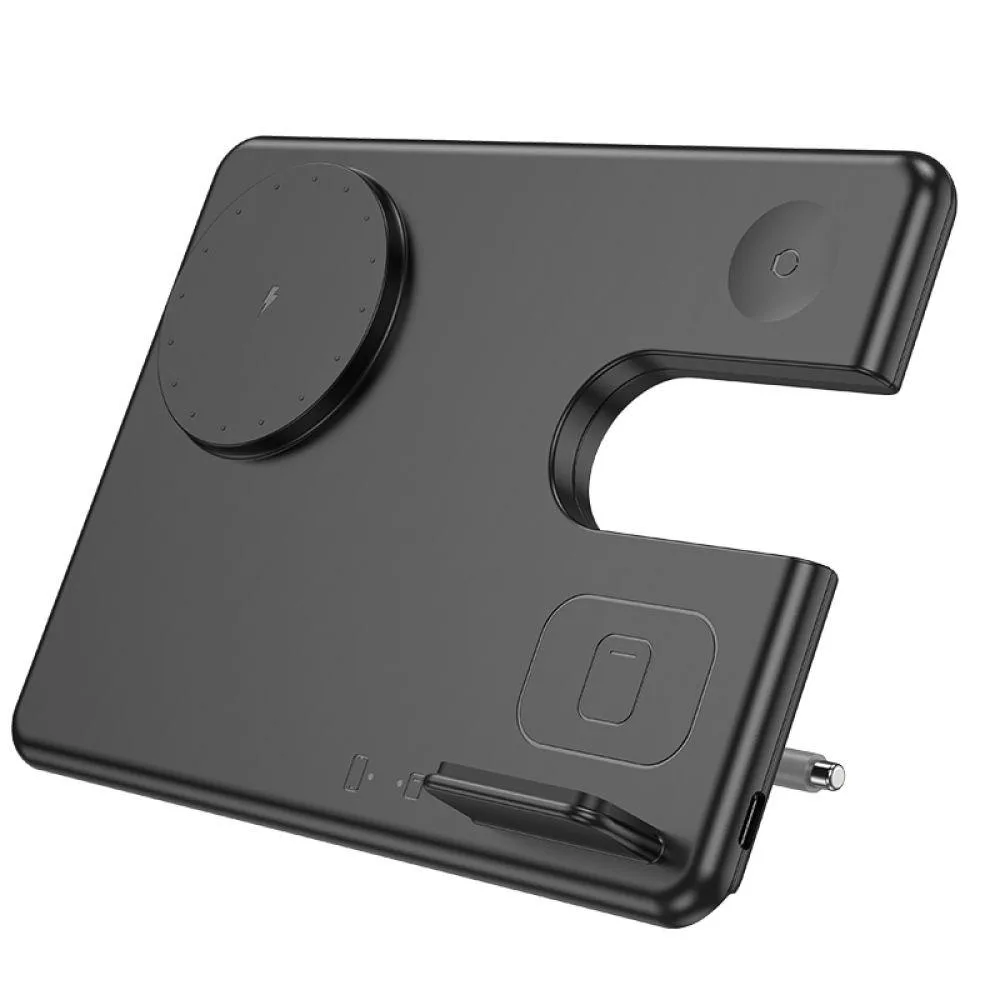 Бездротовий Зарядний Пристрій Hoco CQ1 3-in-1 15W (for iWatch) Чорний