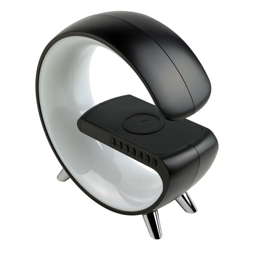 Бездротовий Зарядний Пристрій з с RGB Light/Alarm Clock/Desk Lamp 15W Бiлий