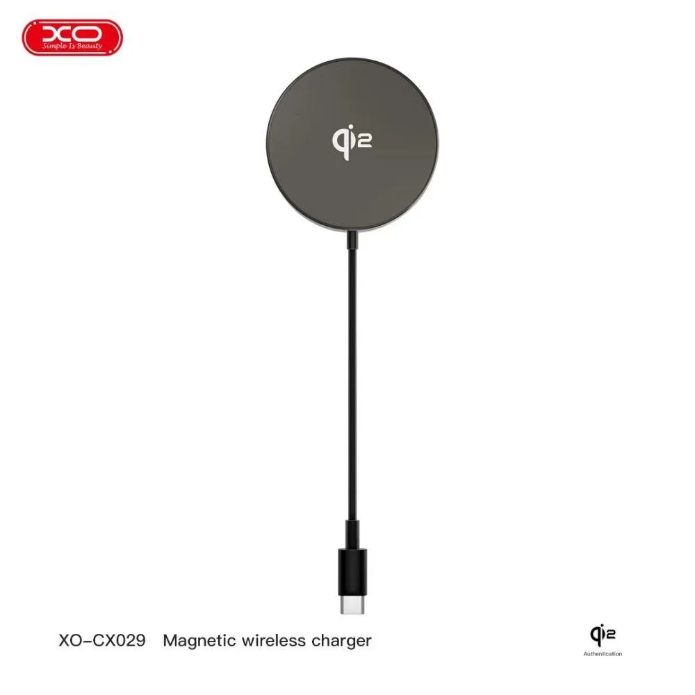 Бездротовий Зарядний Пристрій XO CX029 QI2 Magnetic Wireless 15W Чорний