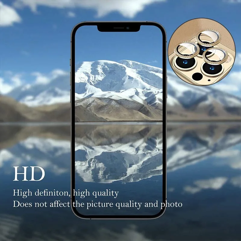 Захисне скло Metal Shine на камеру (в упак.) для Apple iPhone 15 Pro (6.1