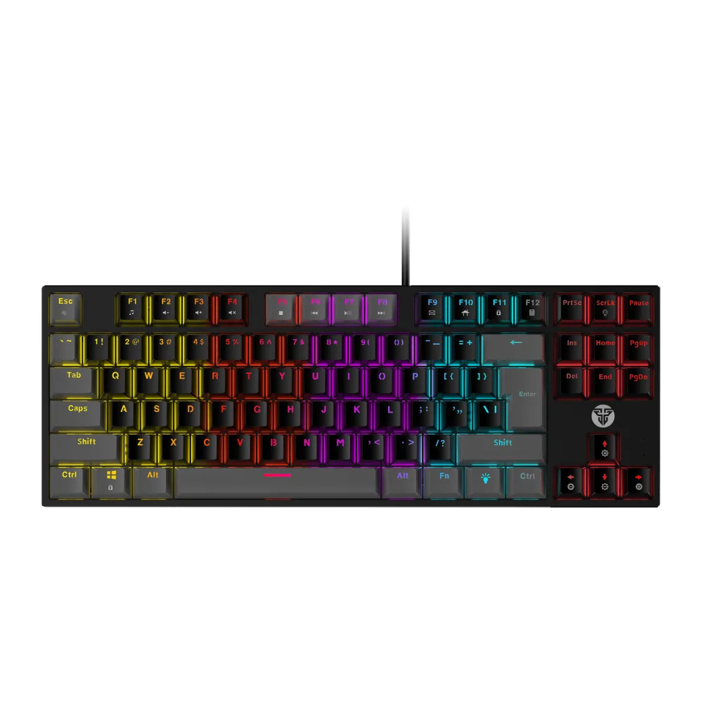 Клавіатура Ігрова Fantech ATOM MK876 Red Switch Колір Чорно/Сірий