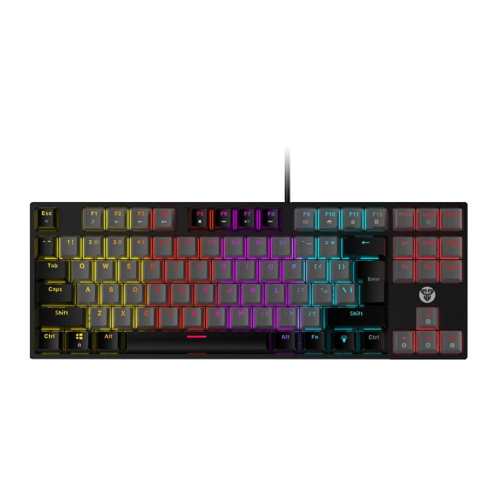 Клавіатура Ігрова Fantech ATOM MK876 Red Switch Колір Сірий/Чорний
