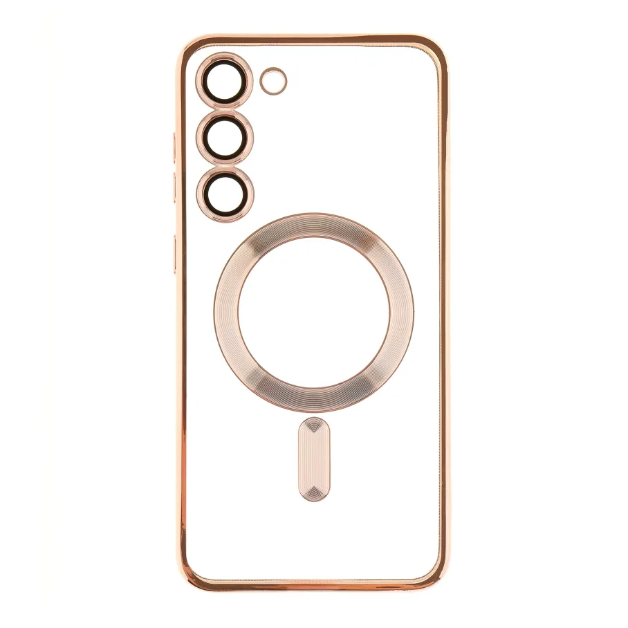 Чохол TPU Metallic Full Camera with Magsafe для Samsung Galaxy S23+ 5G (S916) Rose Gold