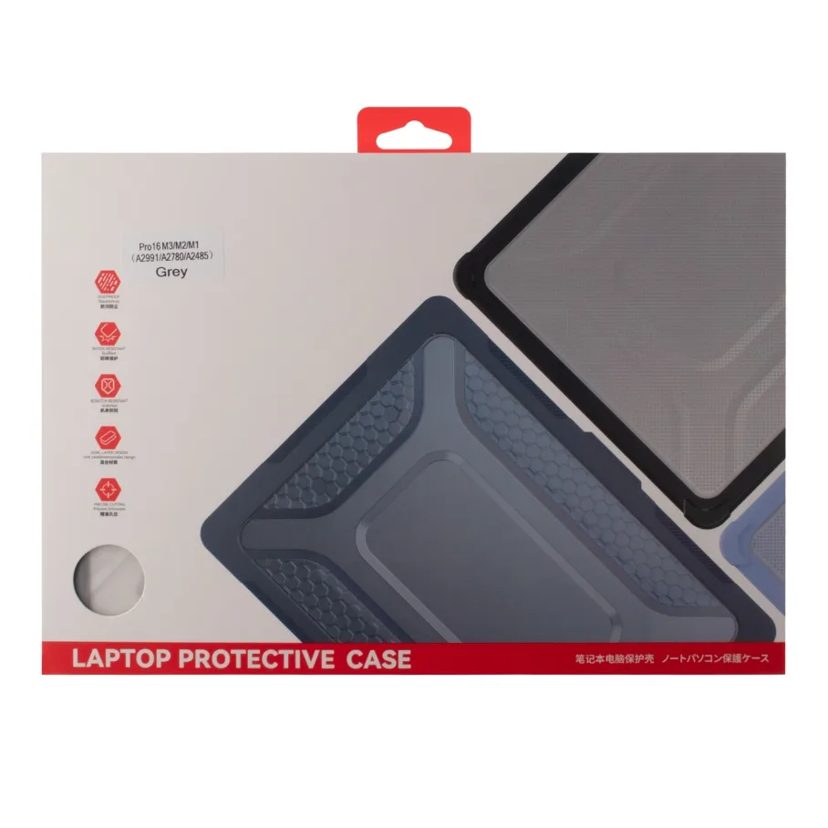 Накладка TPU+PC Hex Shield for MacBook Pro 16' 2024/2023/2021 （A2485/A2780/A2991） Black