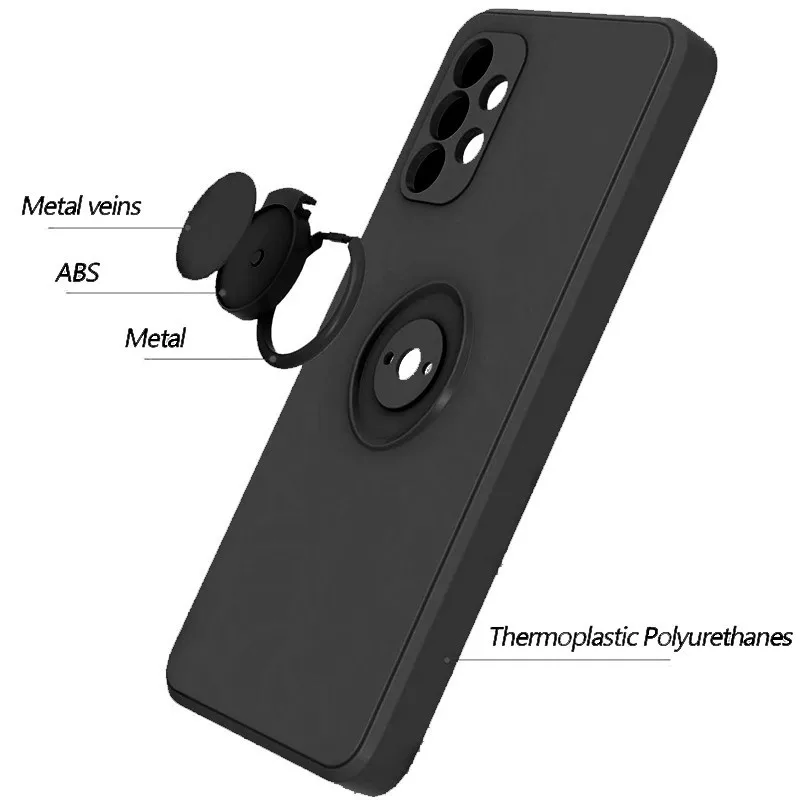 Чохол TPU Candy Ring із захистом камери для Samsung Galaxy A72 4G / A72 5G