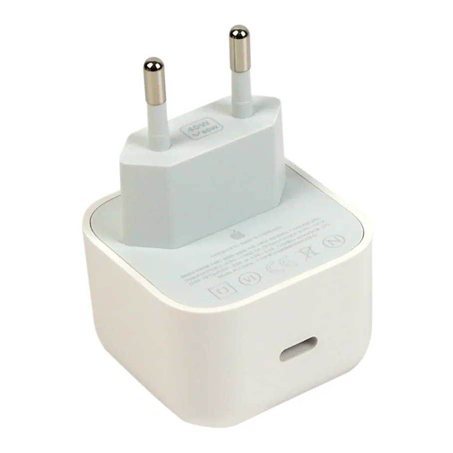 Мережевий Зарядний Пристрій Apple PD 40W/60W 1:1 Бiлий