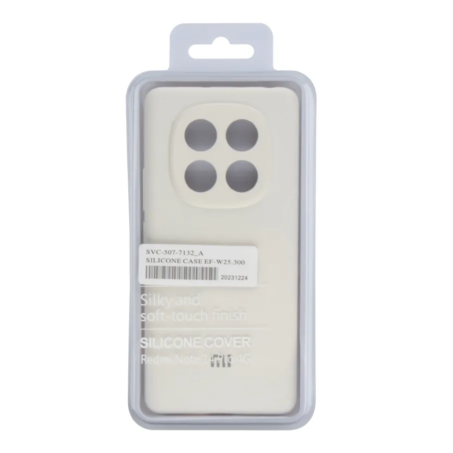 Чохол Liquid Silicone (AA) Full Camera для Xiaomi Redmi Note 14 Pro 4G 09.White