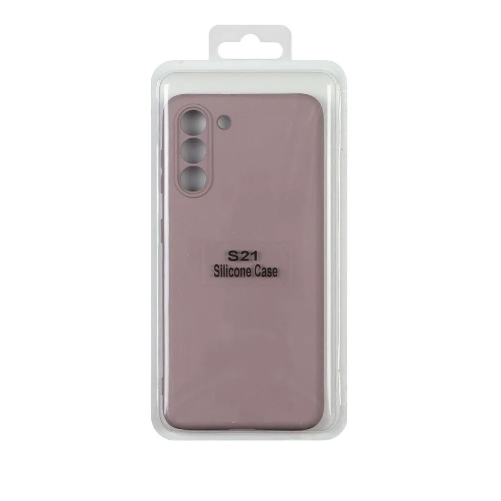 Чохол Silicone Cover з повним захистом камери (A) для Samsung Galaxy S21 (G991) Колір 19.Рожевий пісок