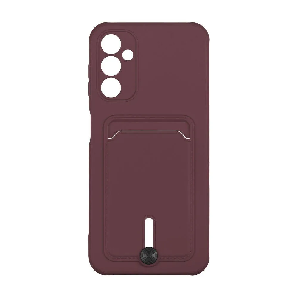 Чохол TPU Colorfull Pocket Card для Samsung Galaxy A14 4G/5G Колір 42.Бордовий